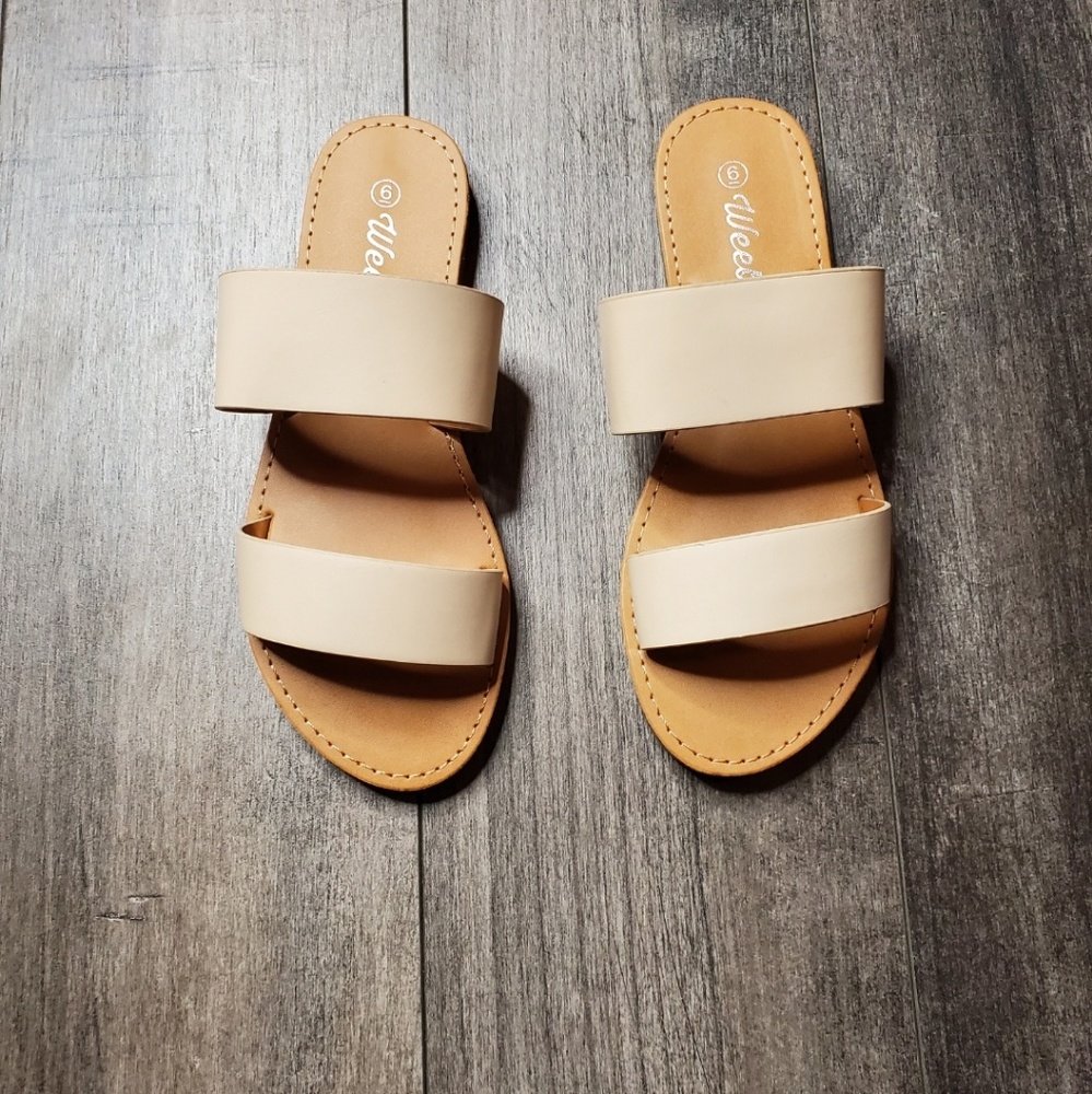 🌼BEIGE 2 BAND SANDALS 🌼